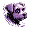 Purple Pup Splash Portrait