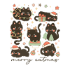 Merry Catmas Cozy Cats, Love Kittens 