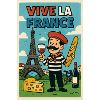 Long Live France Retro Gourmet