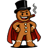 Gingerbread hero with cigar