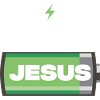 Power by Jesus Battery Illustration