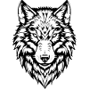 Wolf schwarzweiß T-shirt Geschenk