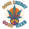 Good Energy Good Herb – Hippie Retro Design