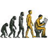 Evolution to Toilet Man Grunge Funny
