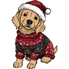 Golden Retriever Chien Noël Drôle