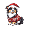 Border Collie Dog Christmas