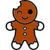 Funny bitten gingerbread man christmas