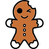 Funny bitten gingerbread man christmas