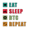 Eat Sleep BTC Repeat T-Shirt Design