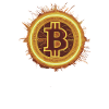 Bitcoin Sonneneruption – Leuchtendes Krypto-Symbol