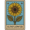 Sunflower Tarot Card Style