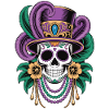 Mardi Gras Skull Mask Shirt