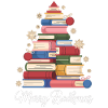 Bücherstapel Weihnachtsbaum für Leseratten