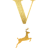 Letter v golden deer - gift idea