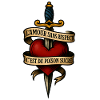 Vintage Love Poison Dagger Heart