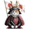 Japan Cat Samurai