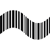 Barcode in wavy shape