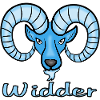 Sternzeichen Widder in Blau