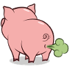 Blowing Pig Cartoon