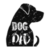 Dog Dad silhouette with text