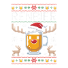 Renne Bière Pixel Noël