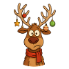 Deer Rudolph Merry Christmas sweet