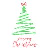 Green Christmas Tree Brush Style