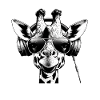 Giraffe DJ Stil Kopfhörer Sonnenbrille