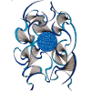 Blue Swirl Flower Pattern