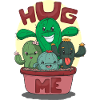 Funny Free Hugs Cactus Cartoon Design