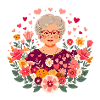 Blumen-Großmutter