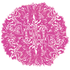 Circle Rose Pink Pattern