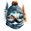 Winter Landscape Reflection Goggles