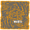 Orange Wave Pattern Art