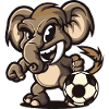 Elephant Soccer Soccer Comic