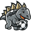 Stegosaurus Cartoon Fußball