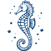 blue seahorse t-shirt gift