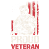 Proud veteran with US flag