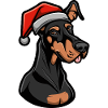 Doberman Chien Noël