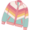 Pastellfarbene Retro-Jacke