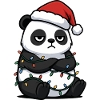 Panda Christmas clumsy Santa grumpy funny