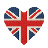 Herz-Flagge Union Jack UK