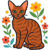 Devon Rex's cat in flower parade