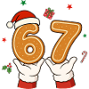 Christmas 67 Cookies Santa