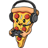 Gaming Pizza Cartoon