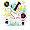 Breakdance Neon Style – Music & Street Art