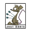 Funny darts comic motif. JUST DARTS
