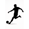 Football silhouette in motion