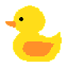 Pixel Duck Retro Yellow