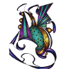 Turquoise Purple Ornamentation